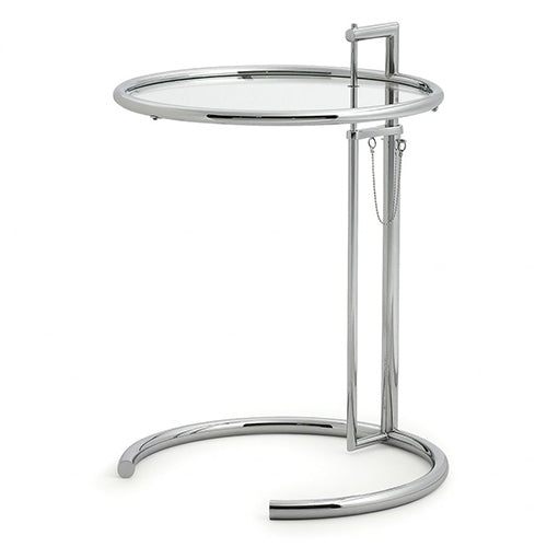 Eileen Gray bijzettafel chroom glas