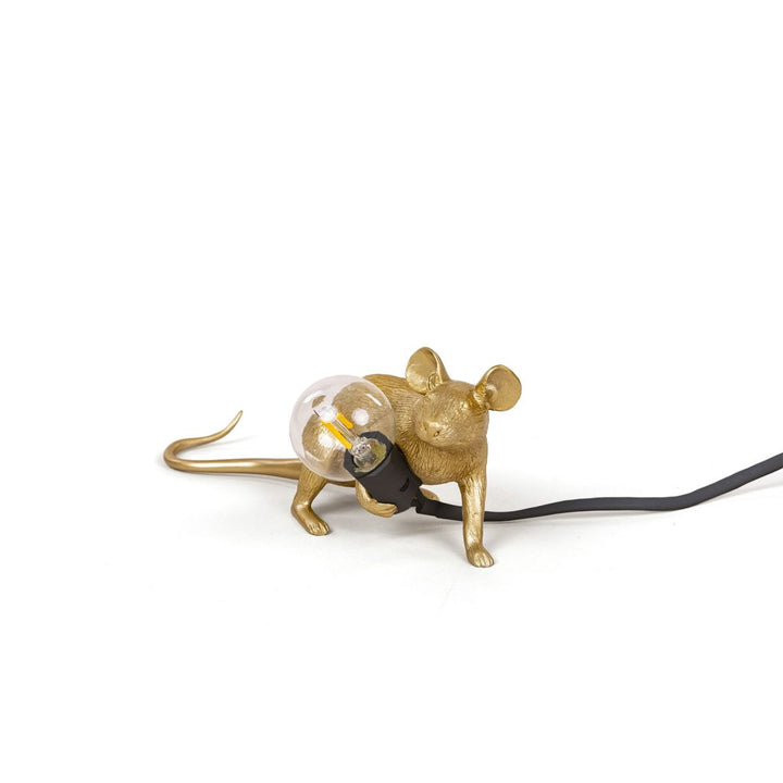 Seletti Mouse lamp goud