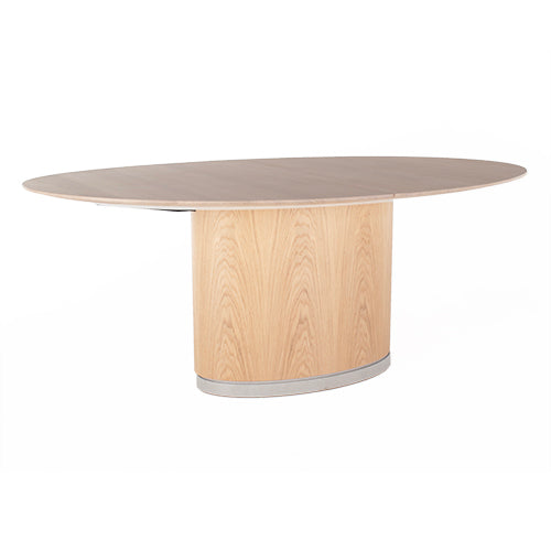 Arco Spazio Ellipse tafel white wash eiken grijs