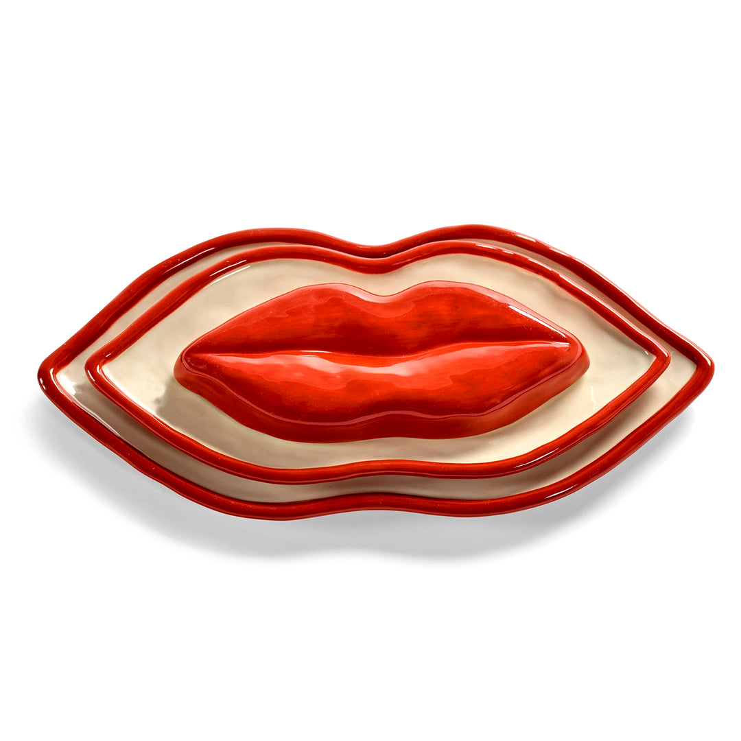 Wouters &amp; Hendrix serveerschaal Lips set van 3, gestapeld
