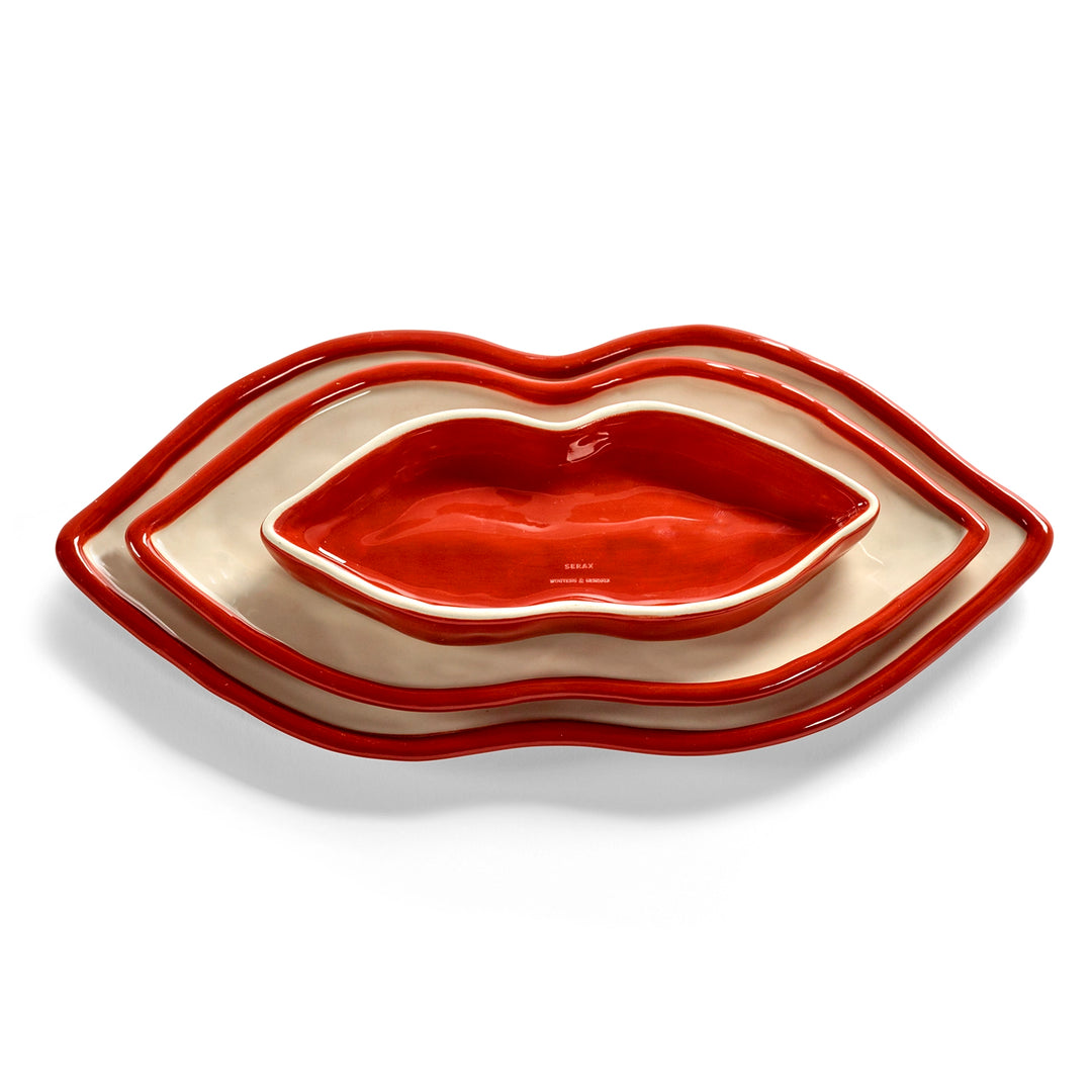 Wouters &amp; Hendrix serveerschaal Lips set van 3, gestapeld van voren