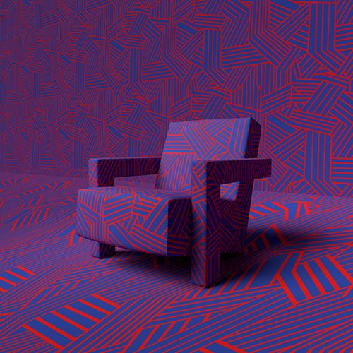 Cassina Utrecht chair rood blauw
