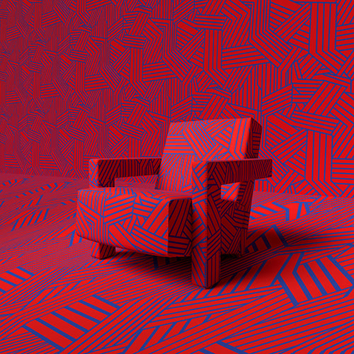 Cassina Utrecht chair roze blauw