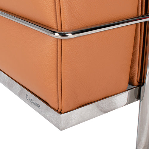 Cassina 2 chair grand confort petit modele cognac bruin leder