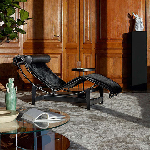 Cassina 4 chaise longue a réglage continu LC4 zwart