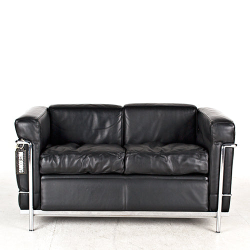 cassina LC2 2-zits bank zwart leder