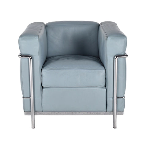 Cassina LC2 fauteuil lichtblauw