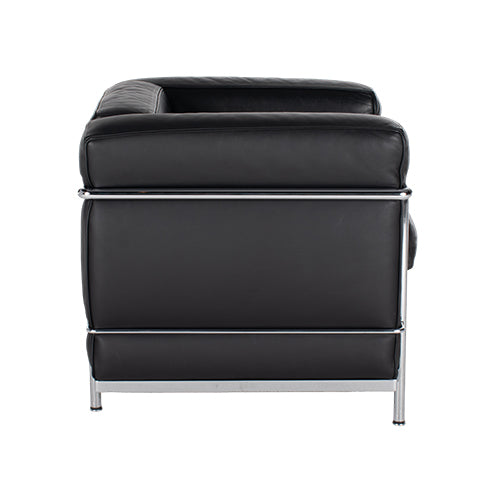 Cassina LC2 fauteuil vintage zwart leder