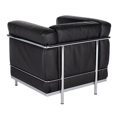 Cassina LC2 fauteuil vintage zwart leder