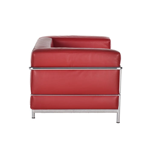 Cassina LC3 fauteuil rood leder chroom