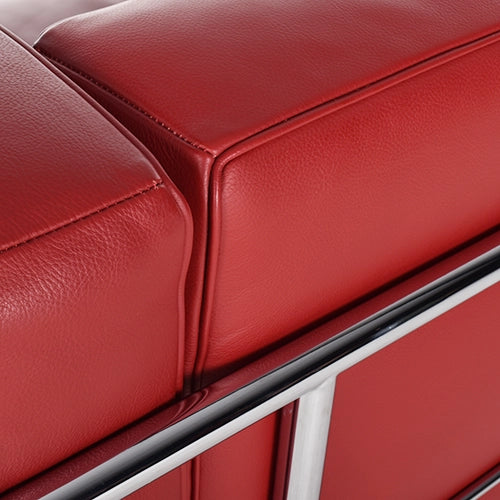 Cassina LC3 fauteuil rood leder chroom
