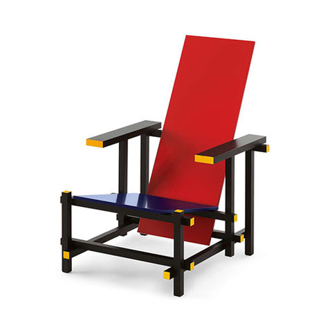 Cassina stoel rood blauw