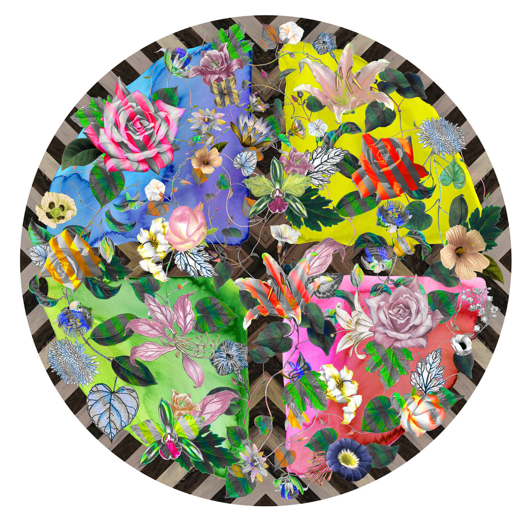 Moooi Carpets Malmaison Berlingot vloerkleed roze groen geel blauw