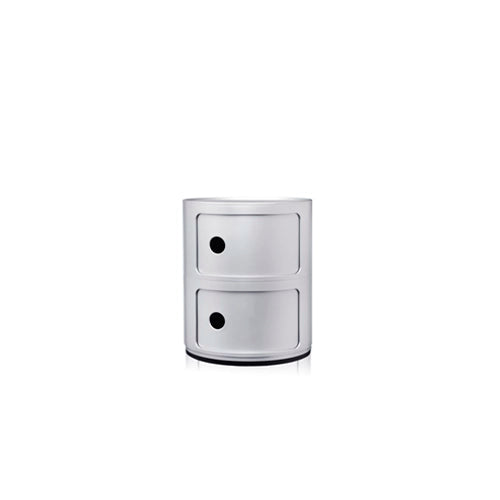 Kartell Componibili kast 2 vakken zilver
