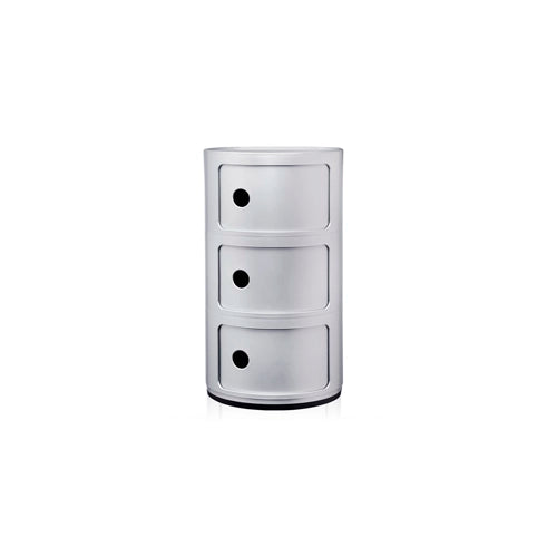 Kartell Componibili kast 3 vakken zilver
