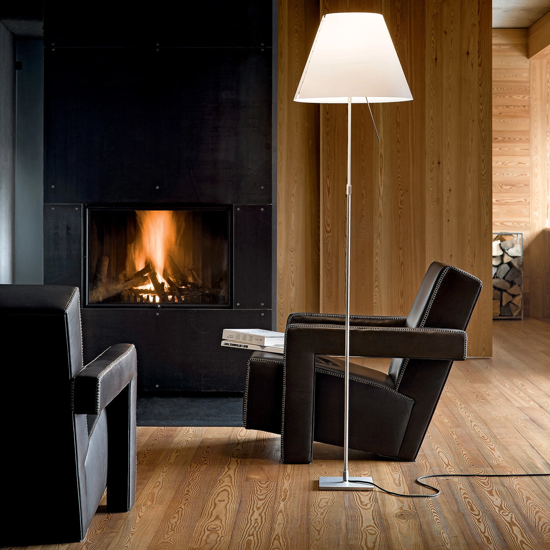 Luceplan Costanza vloerlamp wit/aluminium