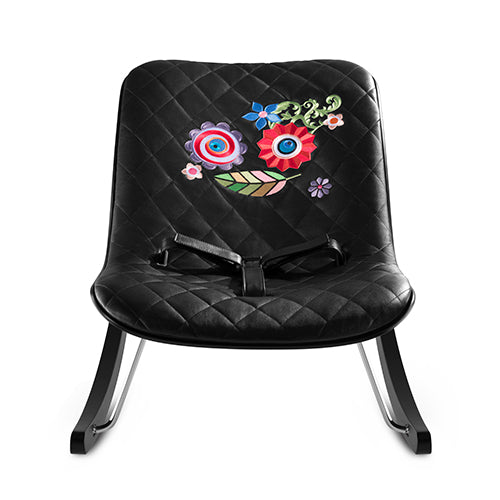 cybex marcel wanders rocker zwart flowers kinderstoel