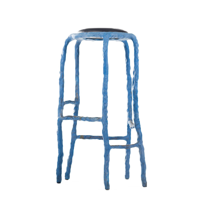 Valerie objects Maarten Baas Plain Clay Bar Stool blauw