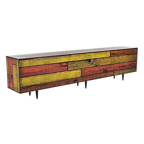 Wrongwoods dressoir geel/rood