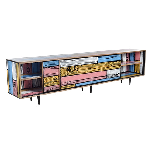 Wrongwoods dressoir roze/blauw