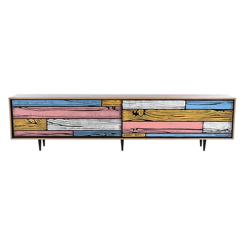 Wrongwoods dressoir roze/blauw