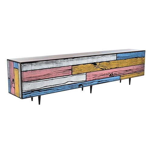 Wrongwoods dressoir roze/blauw