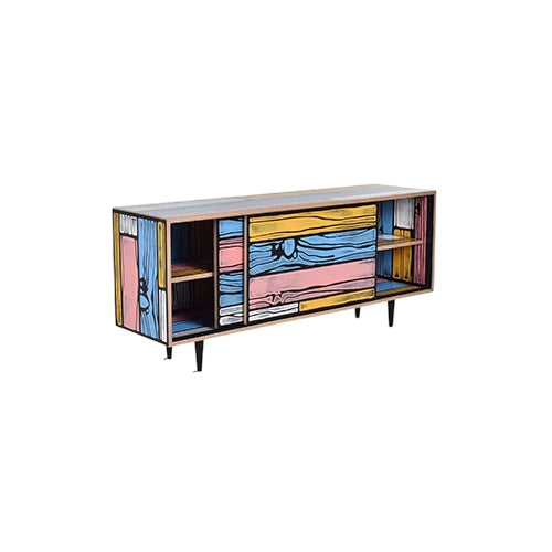 Wrongwoods kast roze/blauw