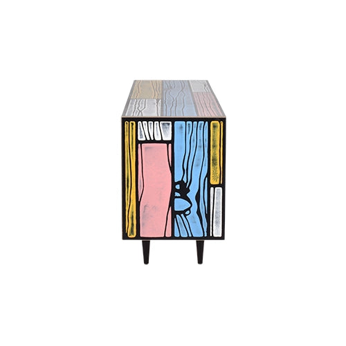 Wrongwoods kast roze/blauw