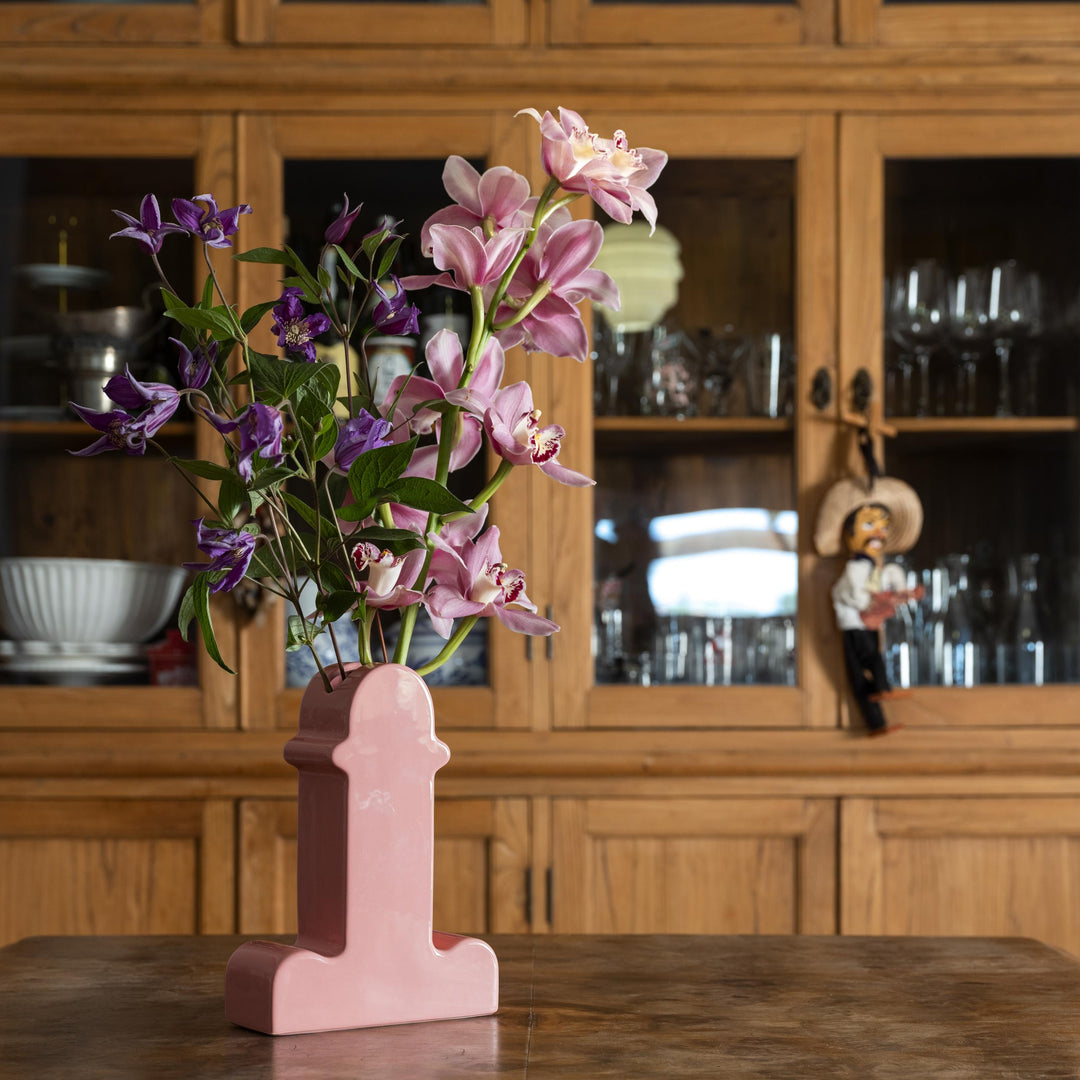 Ettorre Sottsass Shiva vaas roze BD Barcelona