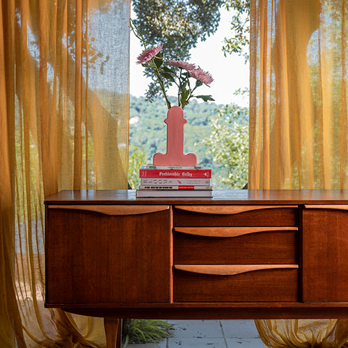 Ettorre Sottsass Shiva vaas roze BD Barcelona