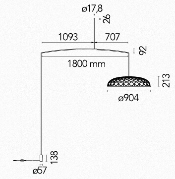Flos Skynet motion vloerlamp zwart