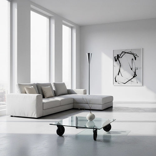 Fontana Arte Con Ruote glazen salontafel