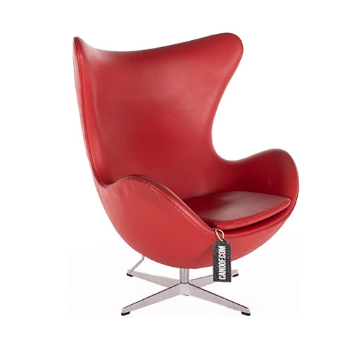 Fritz Hansen egg chair rood leder
