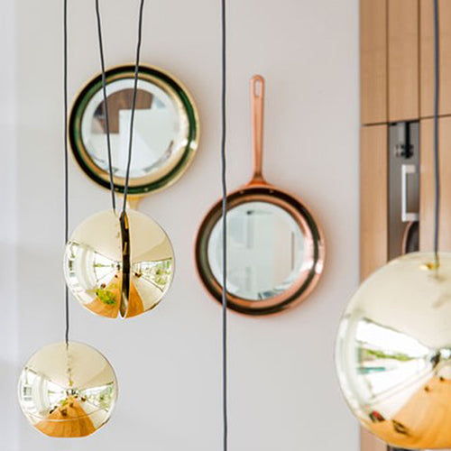 Ghidini Frying pan spiegel goud rose
