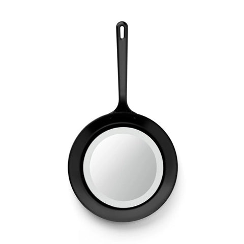 Ghidini Frying pan spiegel mat zwart