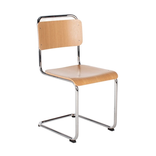 Dutch Originals Gispen 101XL chair eikenhout hooglans chroom frame