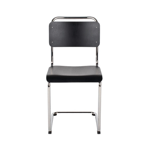 Dutch Originals Gispen 101XL chair zwart gebeitst eikenhout hooglans chroom frame