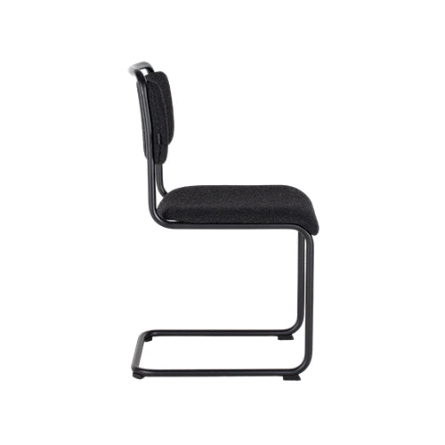 Gispen 101 zwart gestoffeerd zwart frame