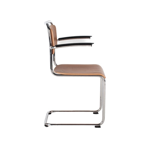 Gispen 201 notenhout chroom frame