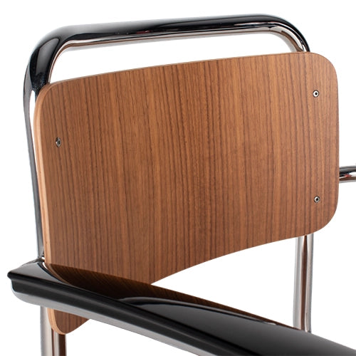 Gispen 201 notenhout chroom frame
