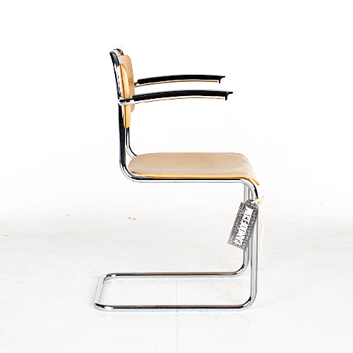 Gispen 201 stoel naturel chrome