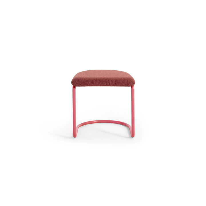 Gispen 412 fauteuil &amp; hocker roze (Forestview), hocker vooraanzicht