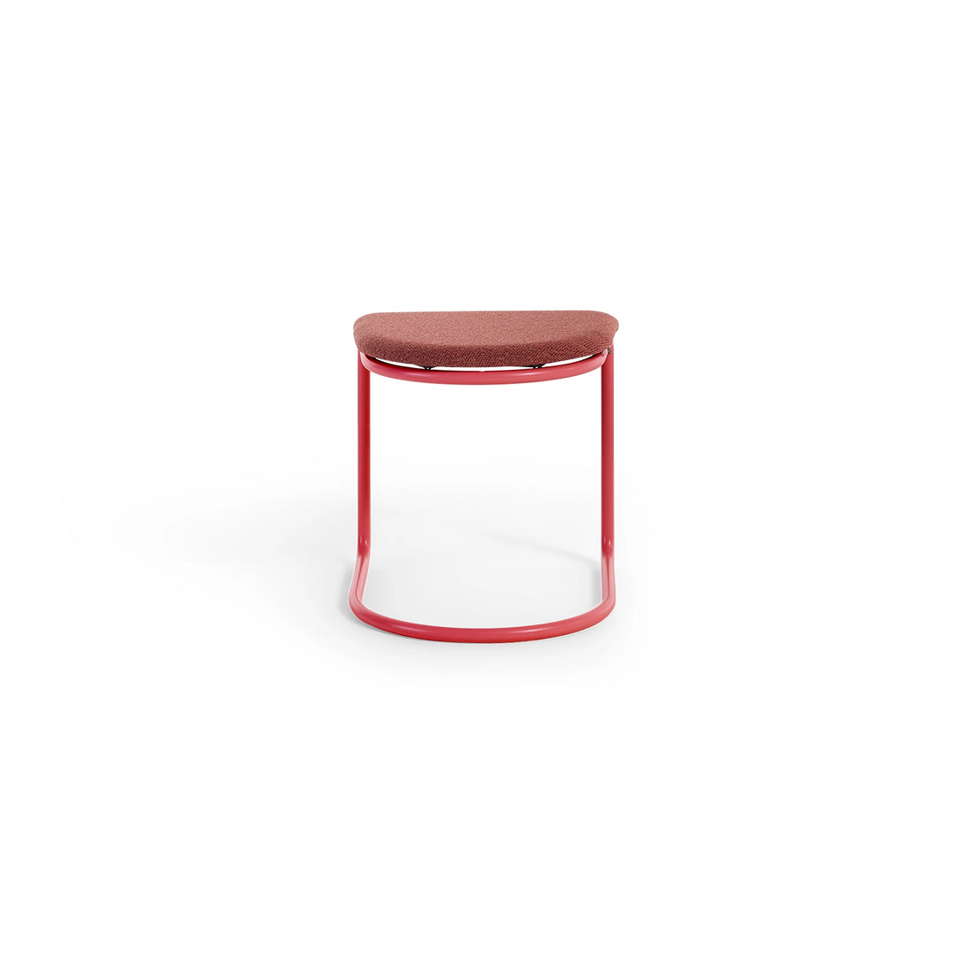 Gispen 412 fauteuil &amp; hocker roze (Forestview), hocker achteraanzicht