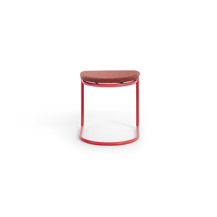 Gispen 412 fauteuil &amp; hocker roze (Forestview), hocker achteraanzicht