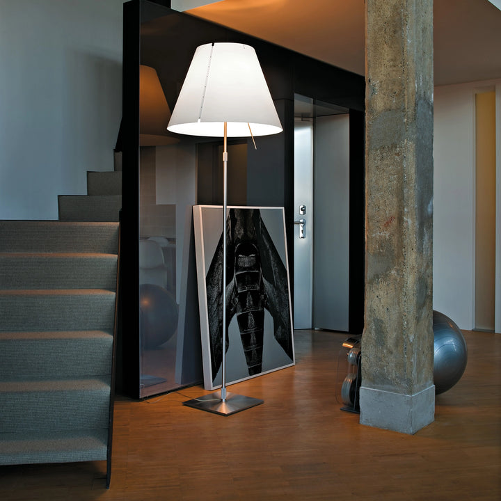 Luceplan grande Costanza vloerlamp wit/aluminium 