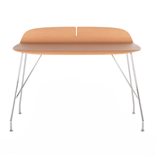 Kartell Earl of Wood bureau naturel eikenhout kleur chroom