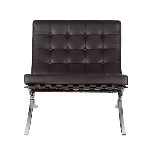 Knoll Barcelona Chair donkerbruin fauteuil mies van der rohe