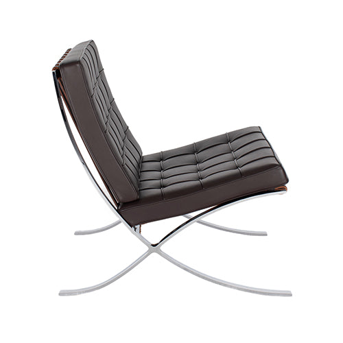 Knoll Barcelona Chair donkerbruin fauteuil mies van der rohe