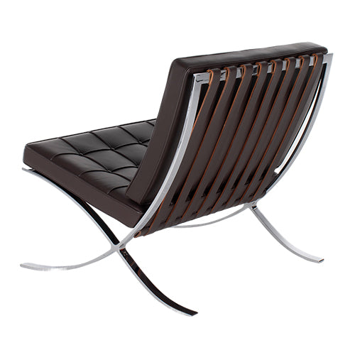 Knoll Barcelona Chair donkerbruin fauteuil mies van der rohe