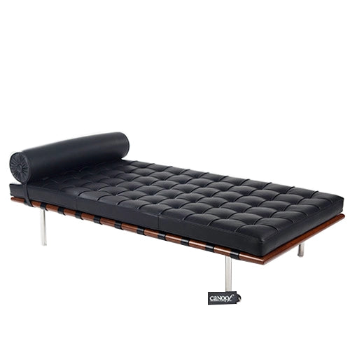 Knoll Barcelona Day bed zwart leder